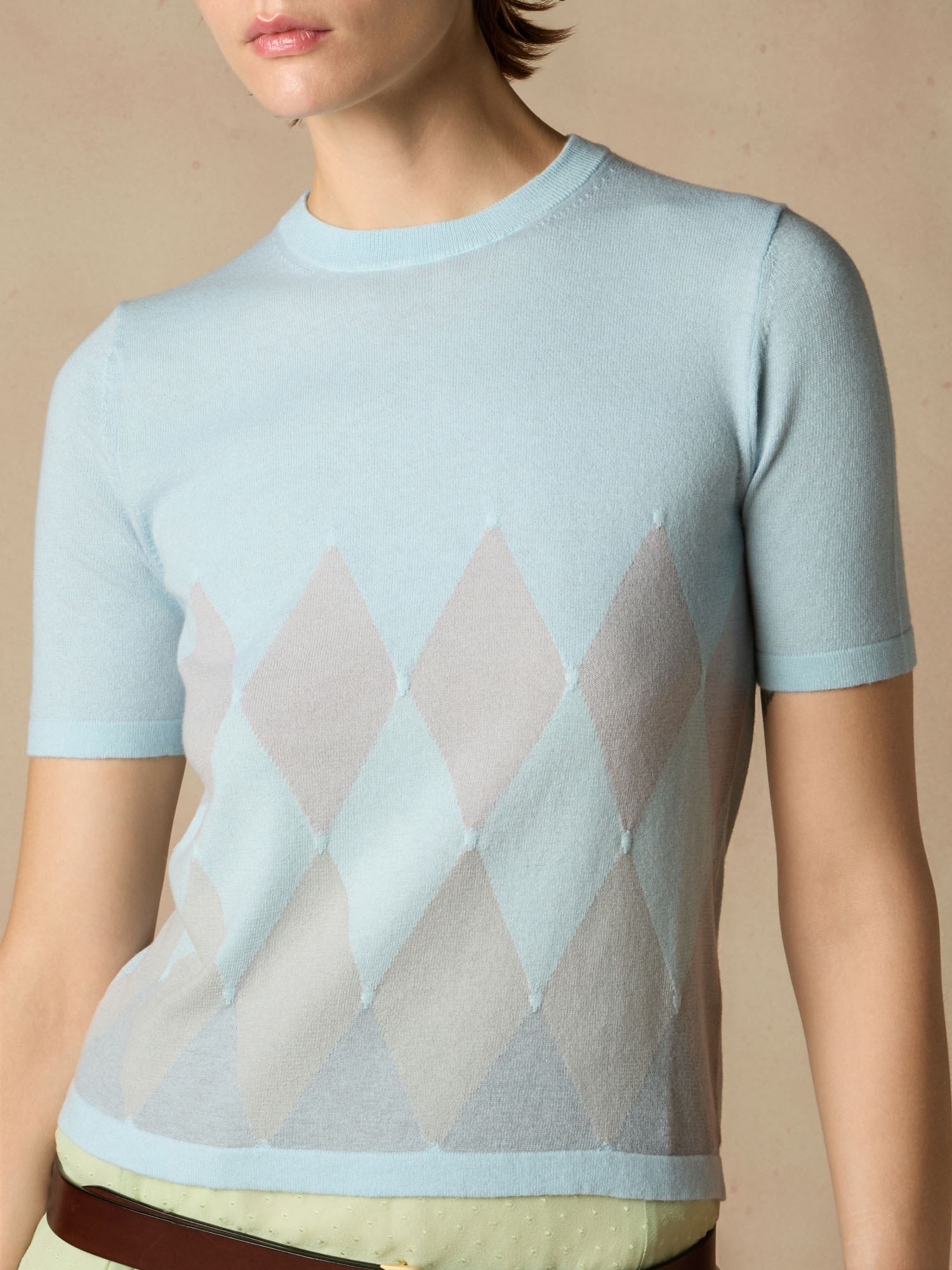 Ballantyne SHORT SLEEVED JUMPER IN COTTON BLEND - COD. B1W294 12C01 13155