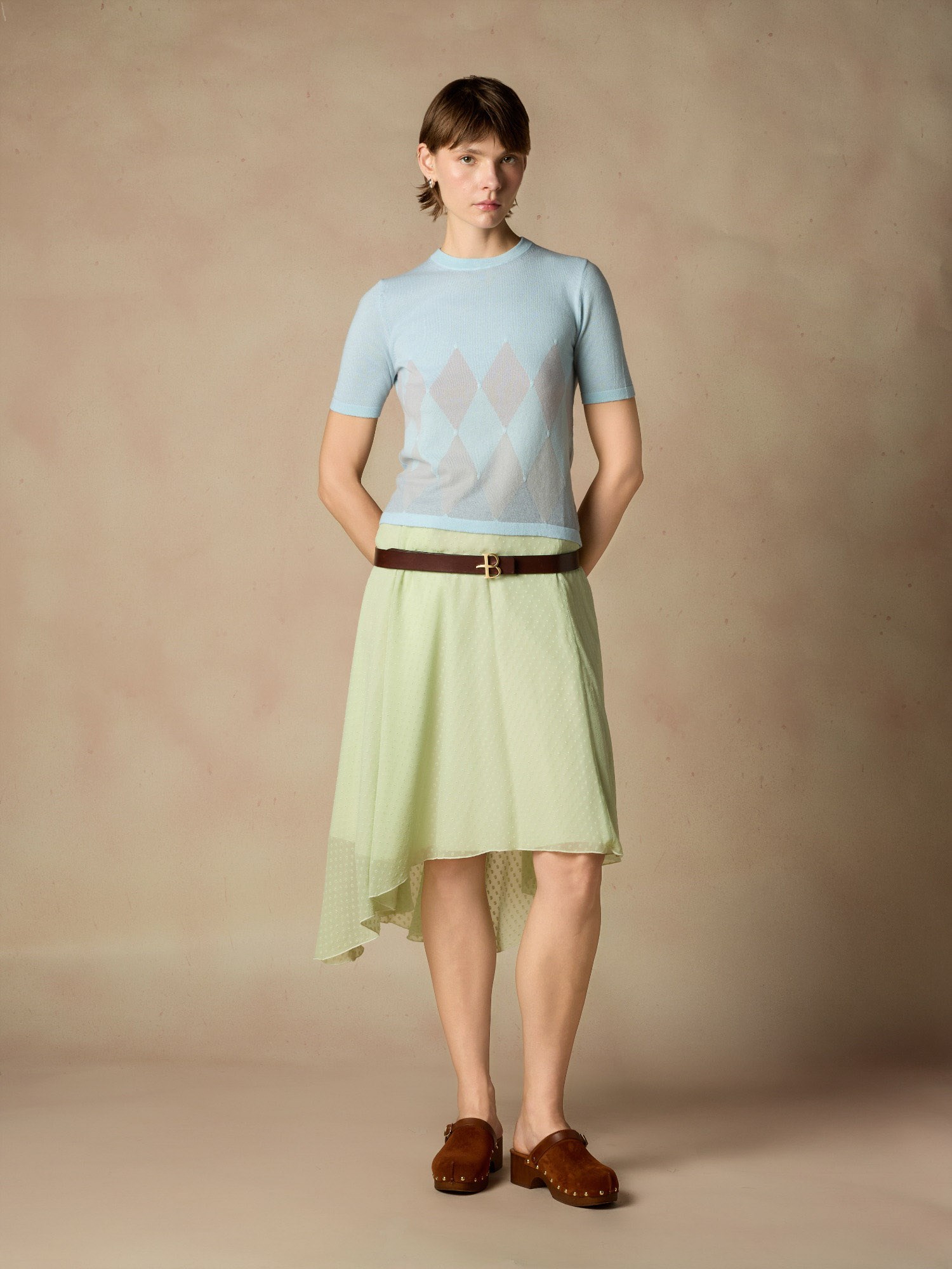 Ballantyne SHORT SLEEVED JUMPER IN COTTON BLEND - COD. B1W294 12C01 13155