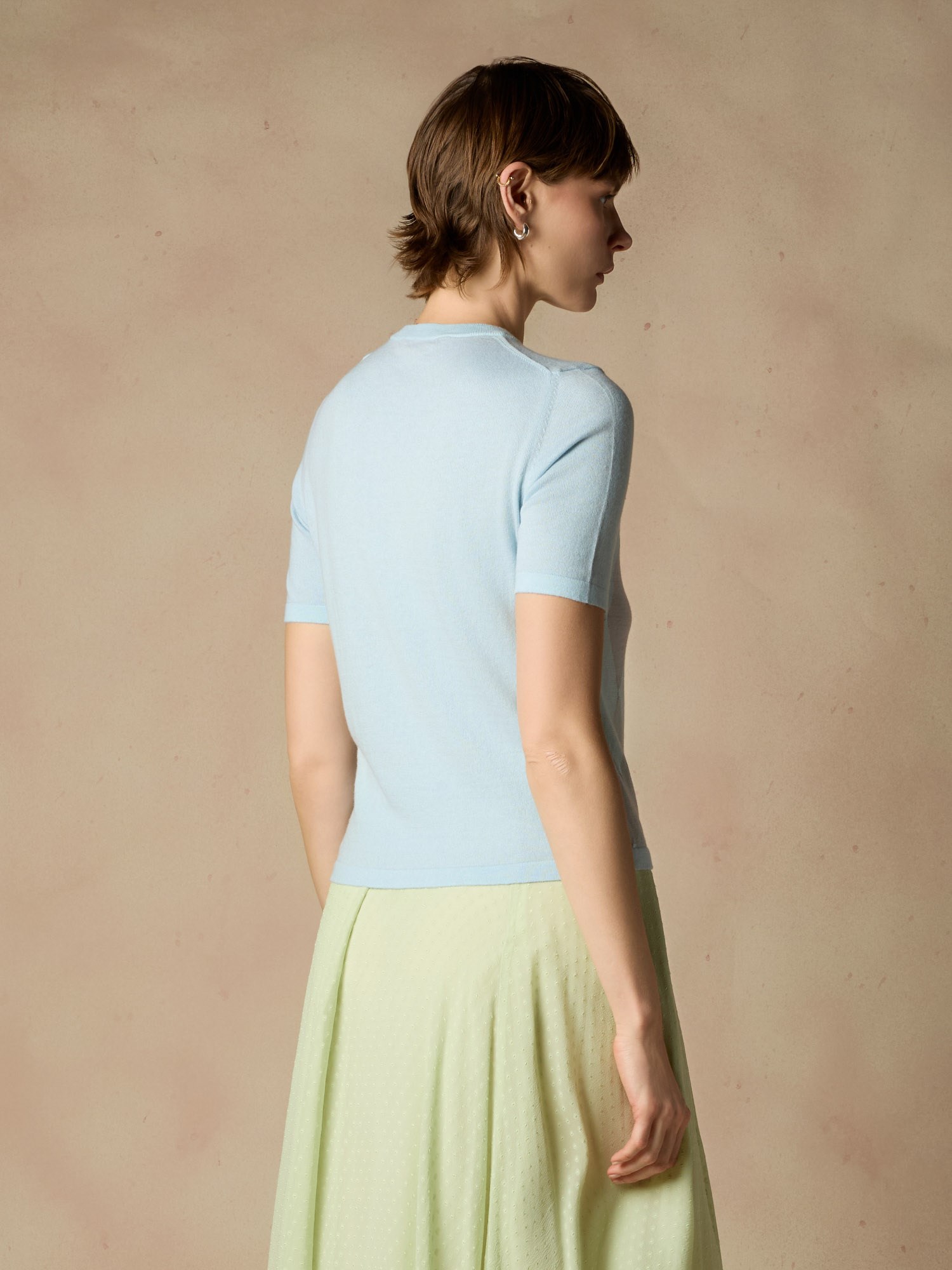 Ballantyne SHORT SLEEVED JUMPER IN COTTON BLEND - COD. B1W294 12C01 13155