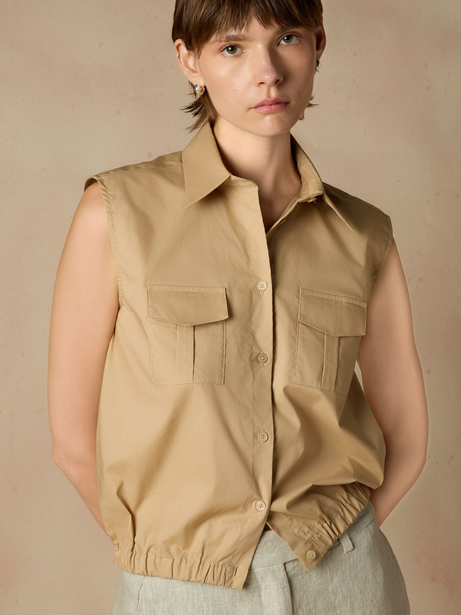 Ballantyne SLEEVELESS SHIRT IN PURE COTTON - COD. BLH207 UCT1D 14174