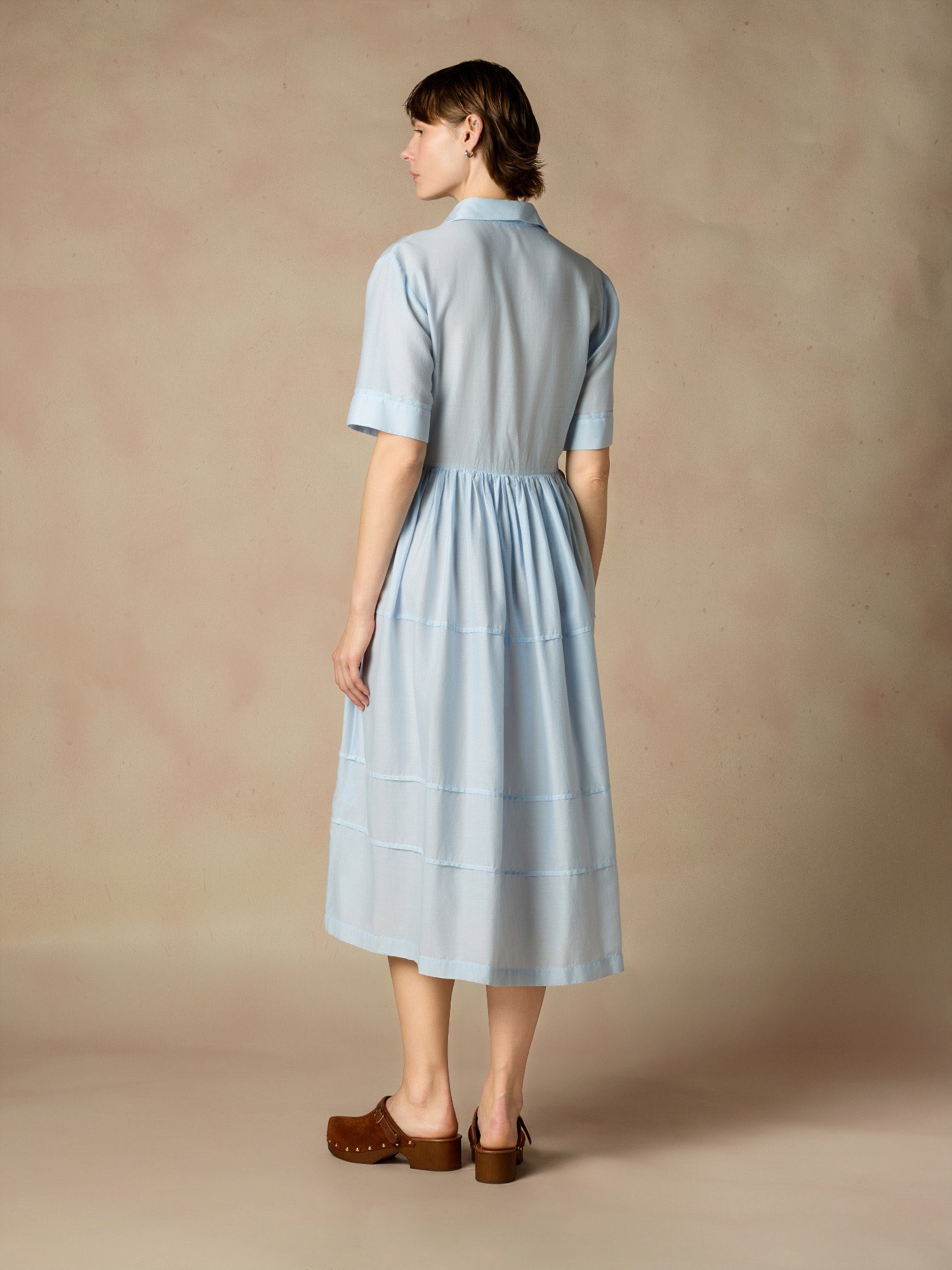 Ballantyne MIDI DRESS IN COTTON SILK BLEND - COD. BLD260 UCS01 13155