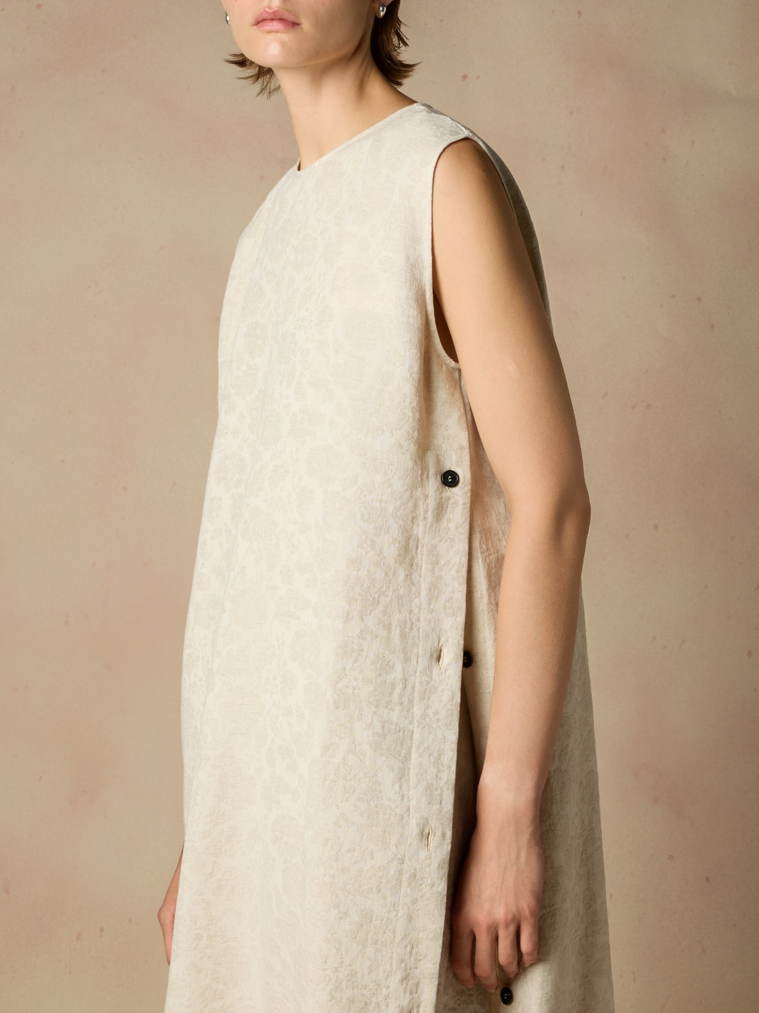 Ballantyne TUNIC DRESS IN COTTON LINEN BLEND - COD. BLD261 JCL00 14304