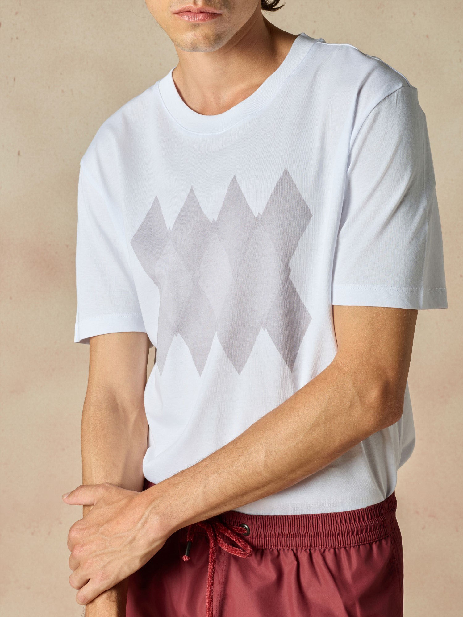 Ballantyne DIAMOND PRINT COTTON T-SHIRT - COD. BMW292 UCTH4 10156