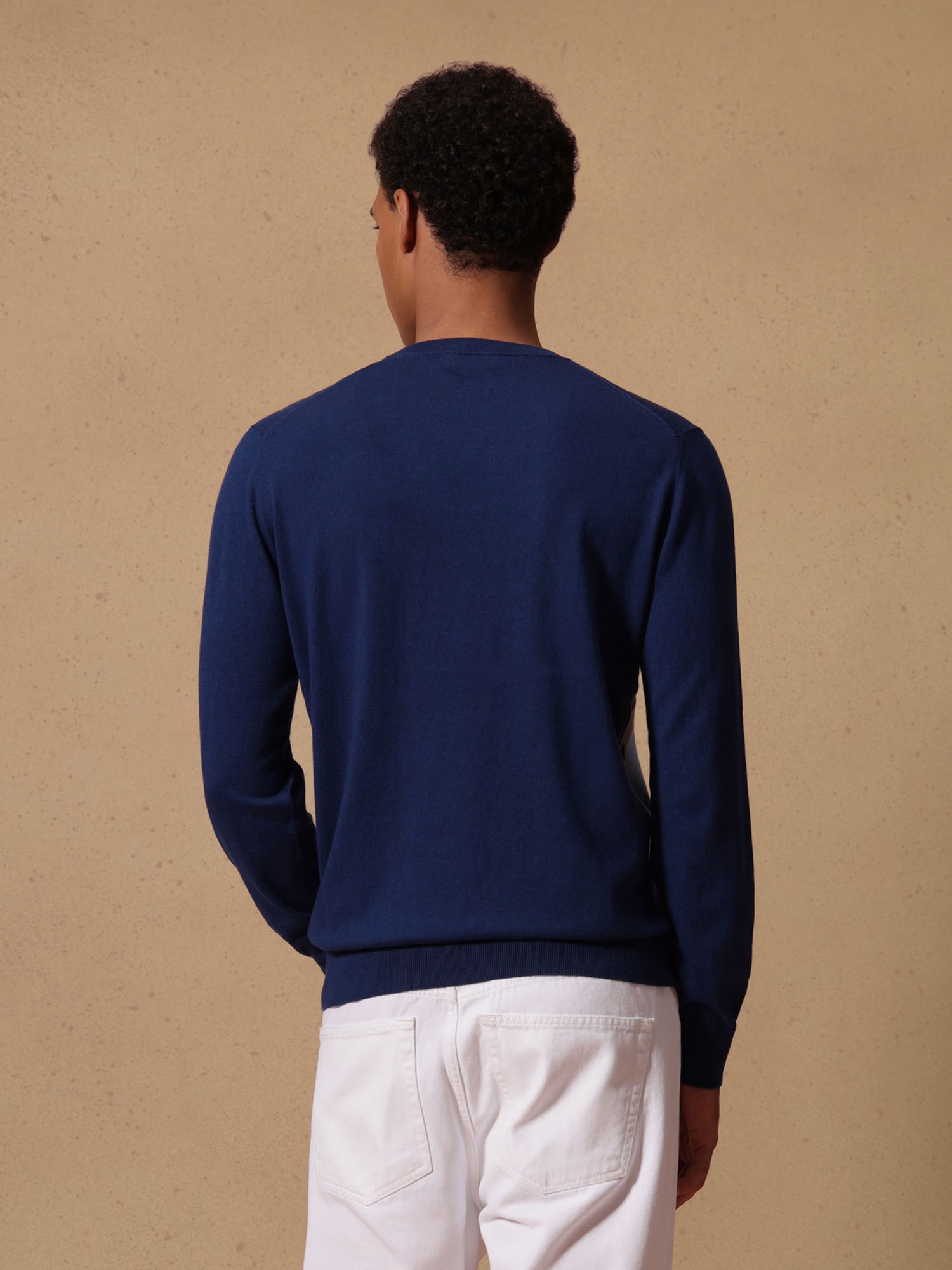 Ballantyne CLASSIC DIAMOND V NECK IN COTTON & CASHMERE - COD. B2P001 14CA8 93536