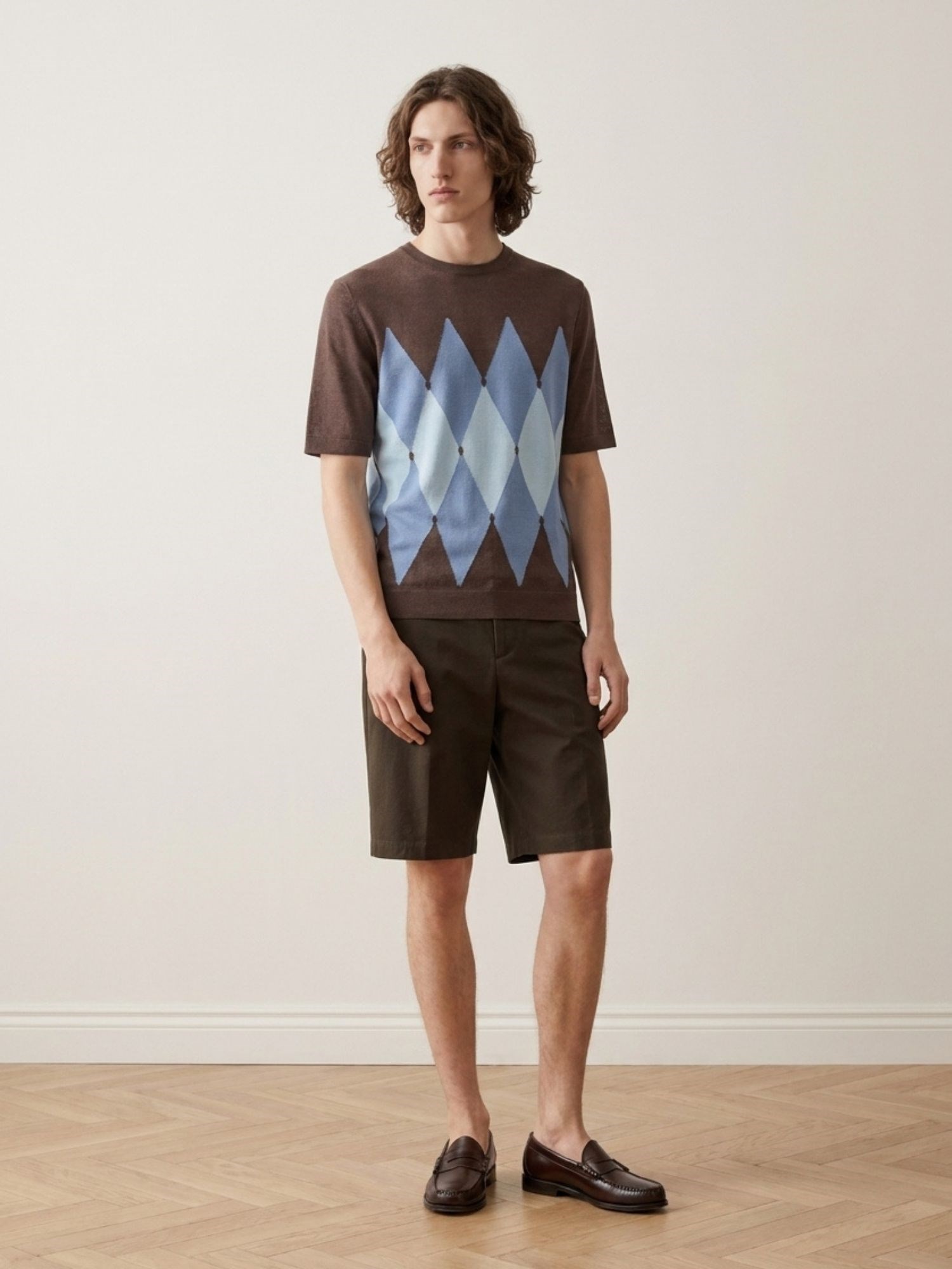Ballantyne CLASSIC DIAMOND T-SHIRT IN LINEN COTTON BLEND - COD. B2W025 14L20 94524