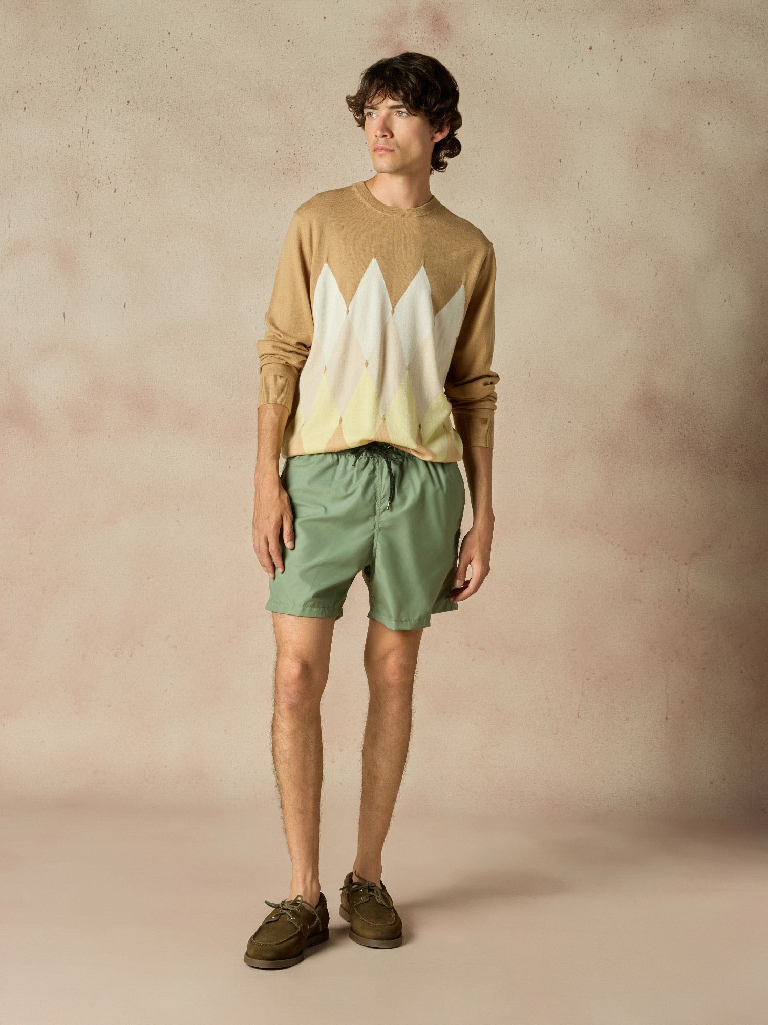 Ballantyne CLASSIC DIAMOND COTTON CASHMERE JUMPER - COD. B2P000 14CA8 94025