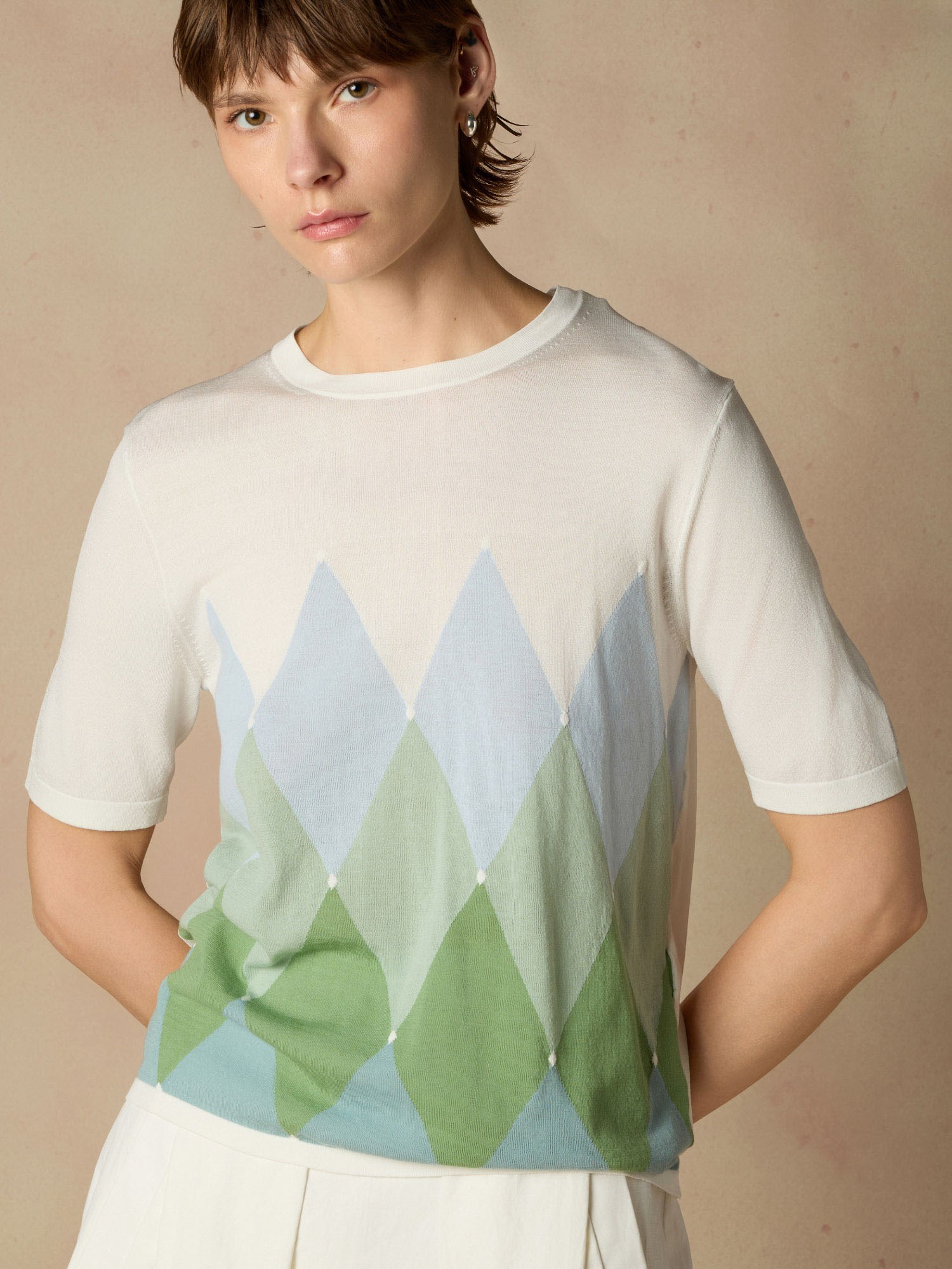 Ballantyne TOP A MANICHE CORTE DIAMOND - COD. B1W319 16V00 98027