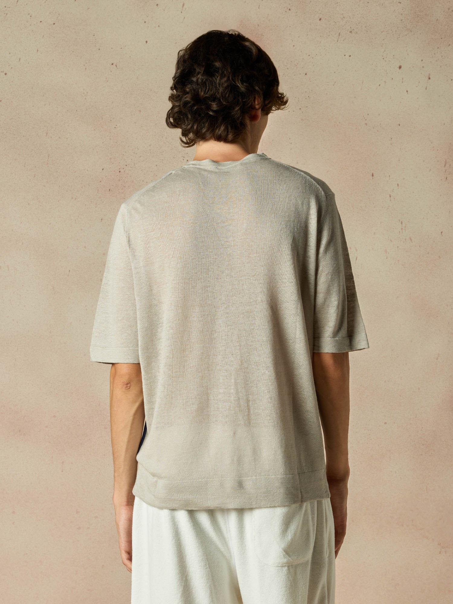 Ballantyne CLASSIC DIAMOND T-SHIRT IN LINEN COTTON BLEND - COD. B2W025 14L20 95020