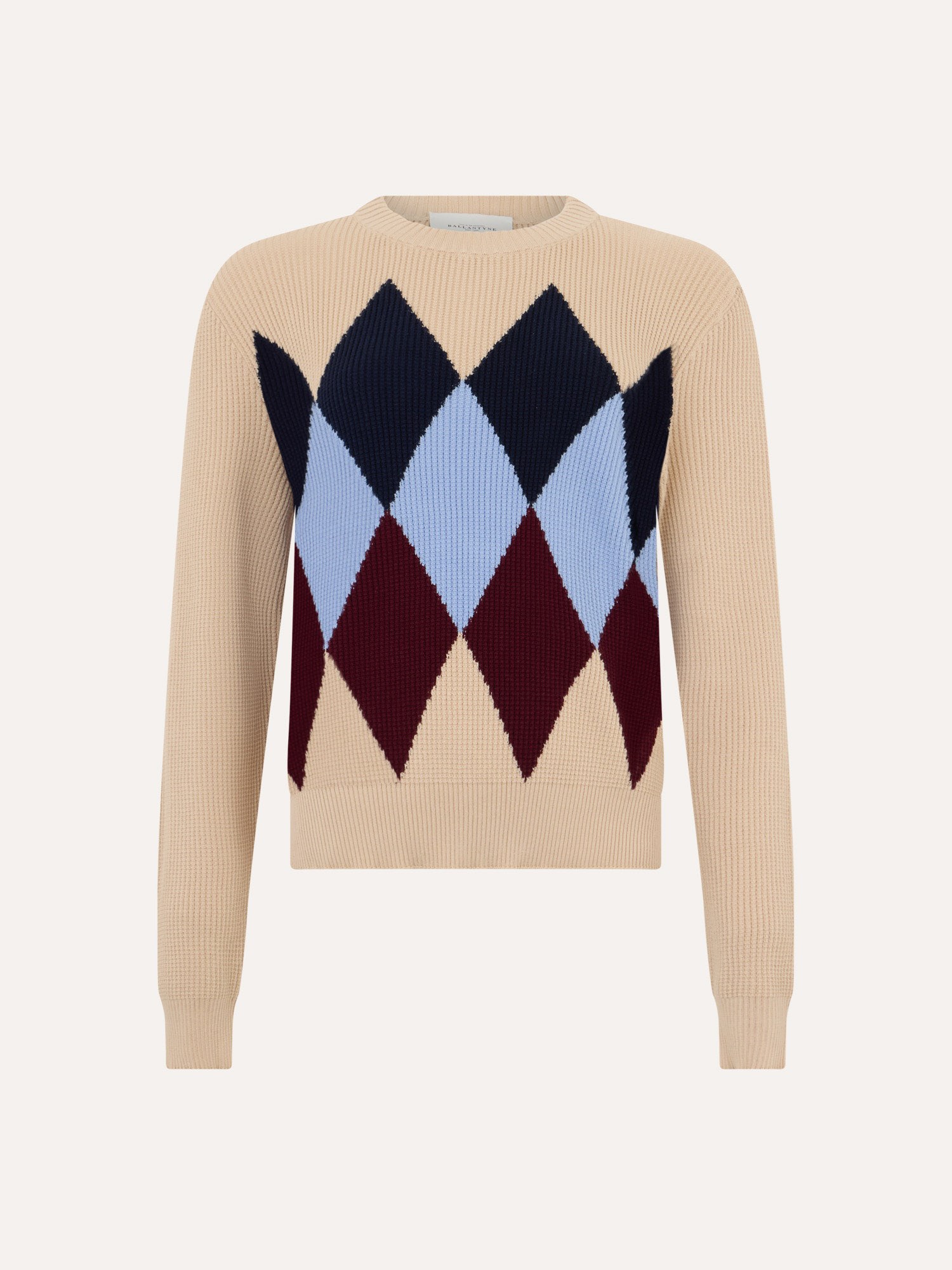 Ballantyne ROUNDNECK DIAMOND JUMPER IN COTTON - COD. B1P861 14C05 94041