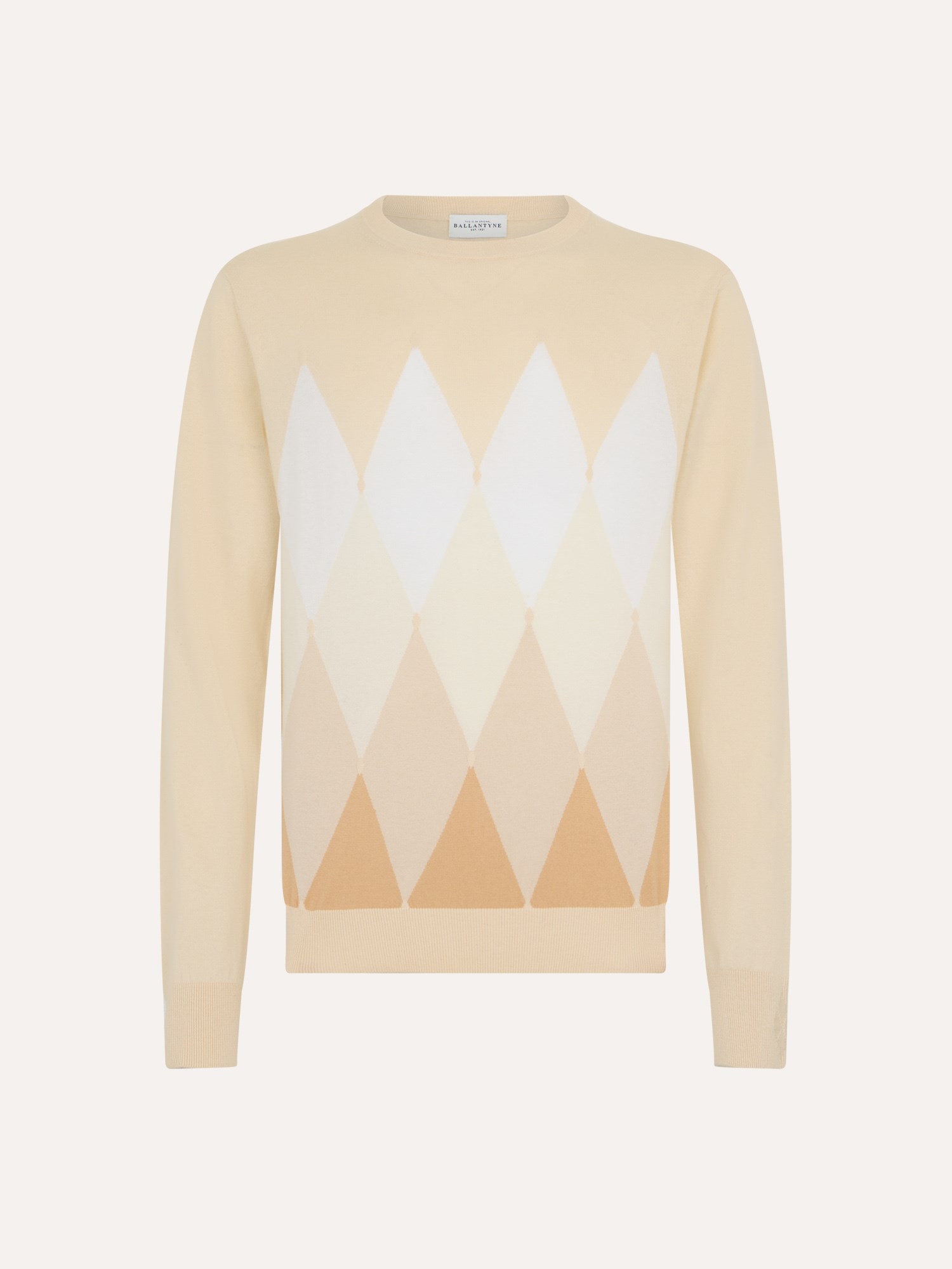 Ballantyne CLASSIC DIAMOND JUMPER IN COTTON CASHMERE BLEND - COD. B2P000 14CA8 94022