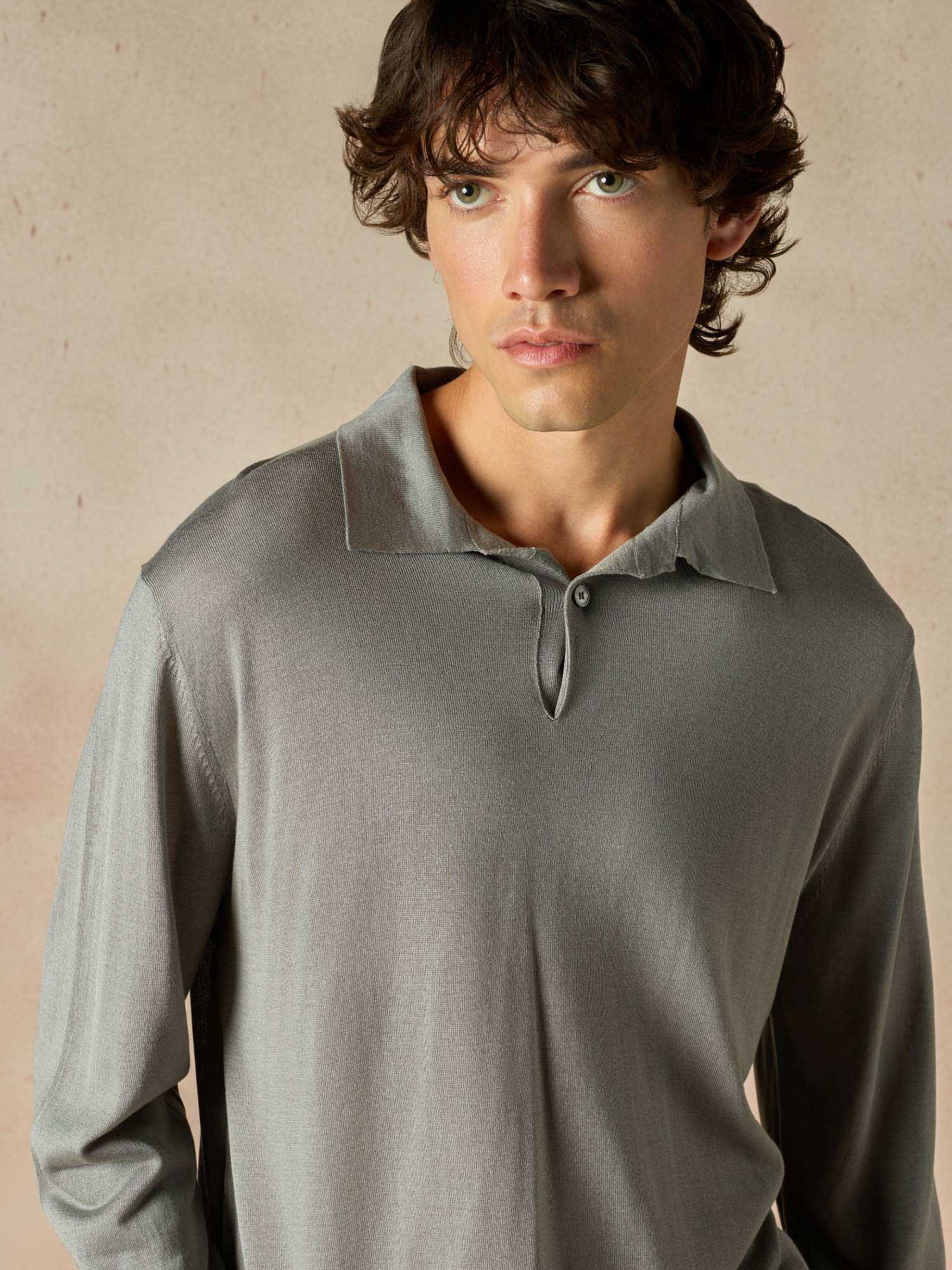 Ballantyne LANGARM-POLOSHIRT AUS SEIDEN-KASCHMIR-MISCHUNG - COD. B2W082 16S05 15166