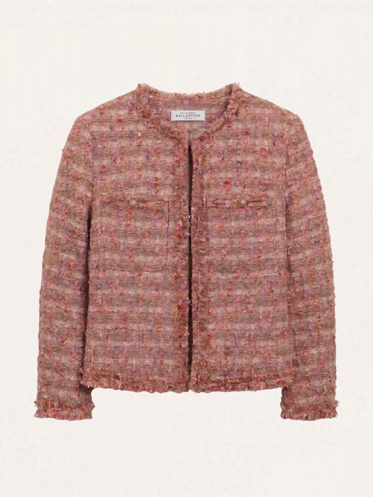 Ballantyne WOMEN'S BOUCLÉ JACKET WITH FRINGED TRIMS - COD. BLJ059 KWR00 74017