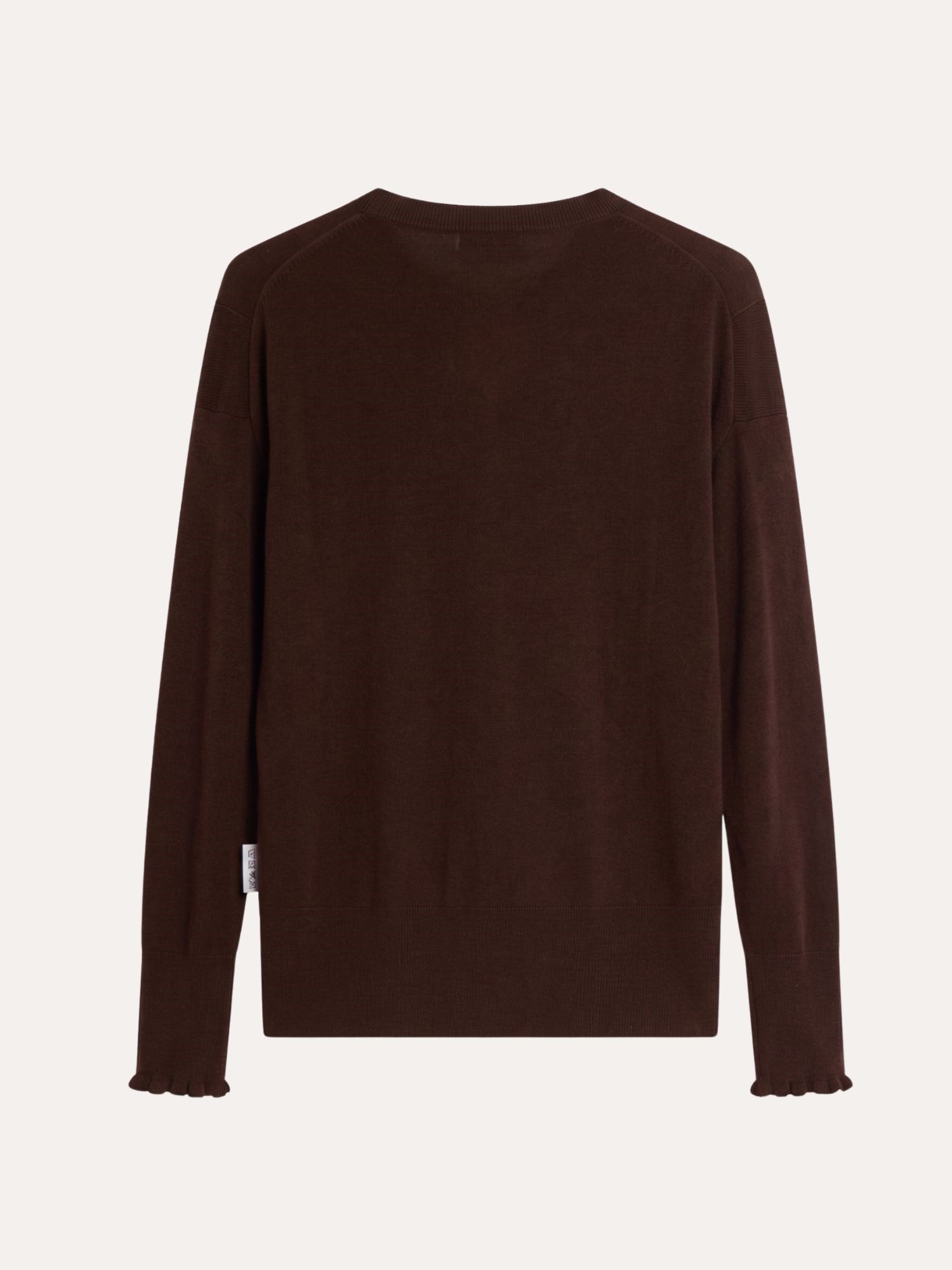 Ballantyne DAMEN RUNDHALS-PULLOVER AUS 100% WOLLE MIT RUSCHENBUNDCHEN - COD. B1P903 16W39 14677