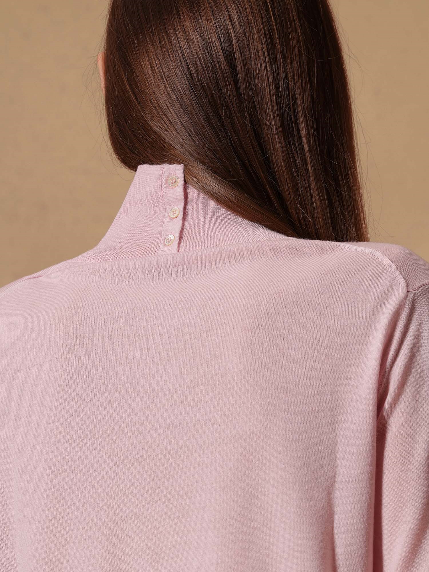 Ballantyne DAMEN STEHKRAGEN-PULLOVER AUS 100% WOLLE MIT RUSCHENBUNDCHEN - COD. B1P902 16W39 11201