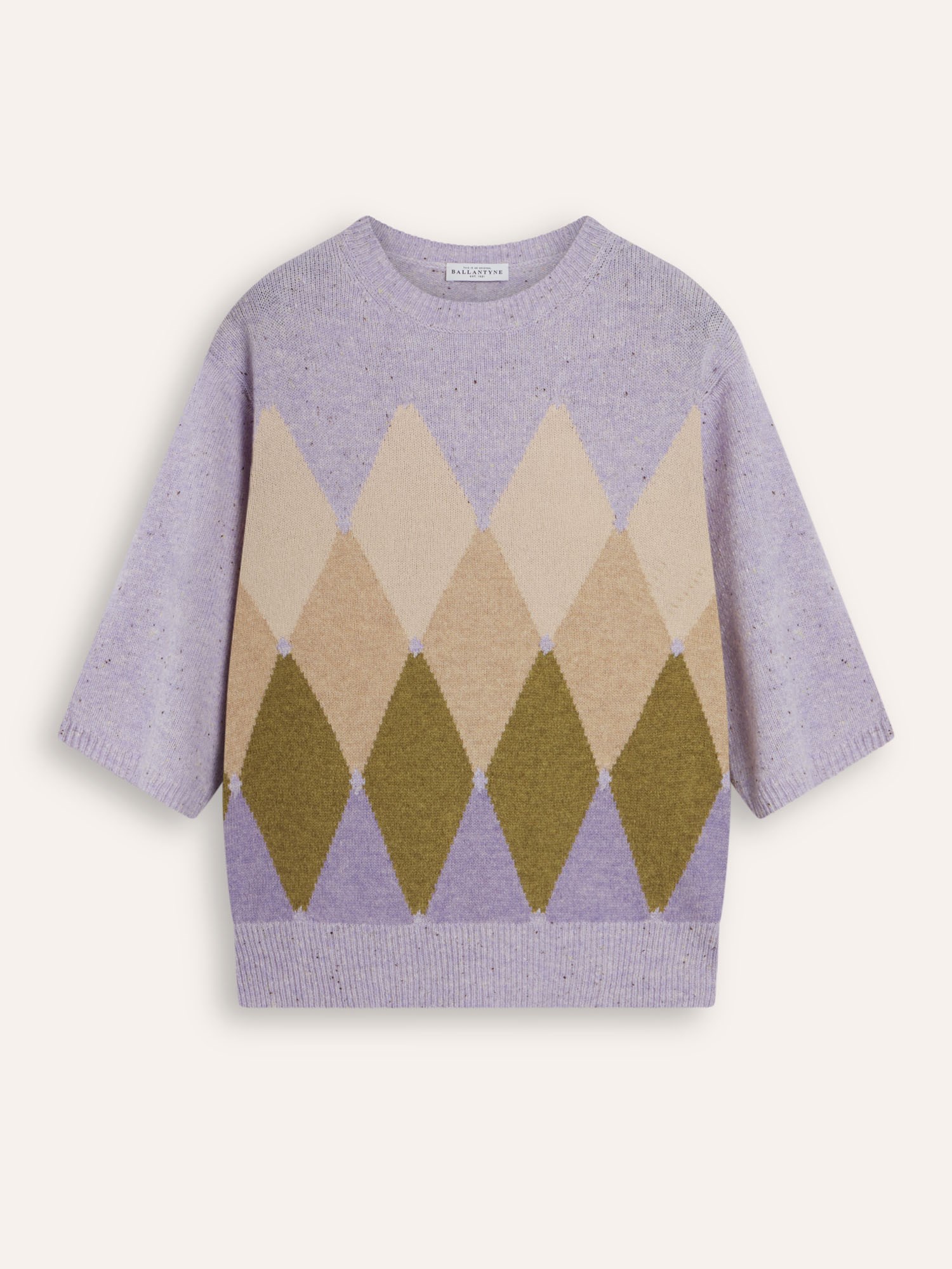 Ballantyne DAMEN-KURZARM-PULLOVER MIT RAUTENMUSTER - COD. B1W199 7W006 91006