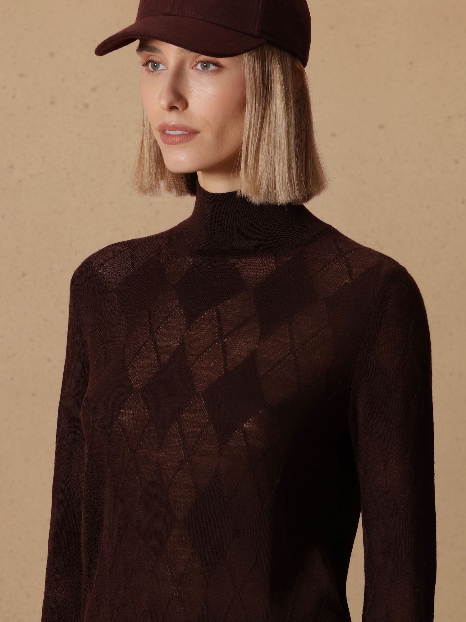 Ballantyne WOMENS TURTLENECK JUMPER IN 100% WOOL - COD. B1P920 16W40 14677
