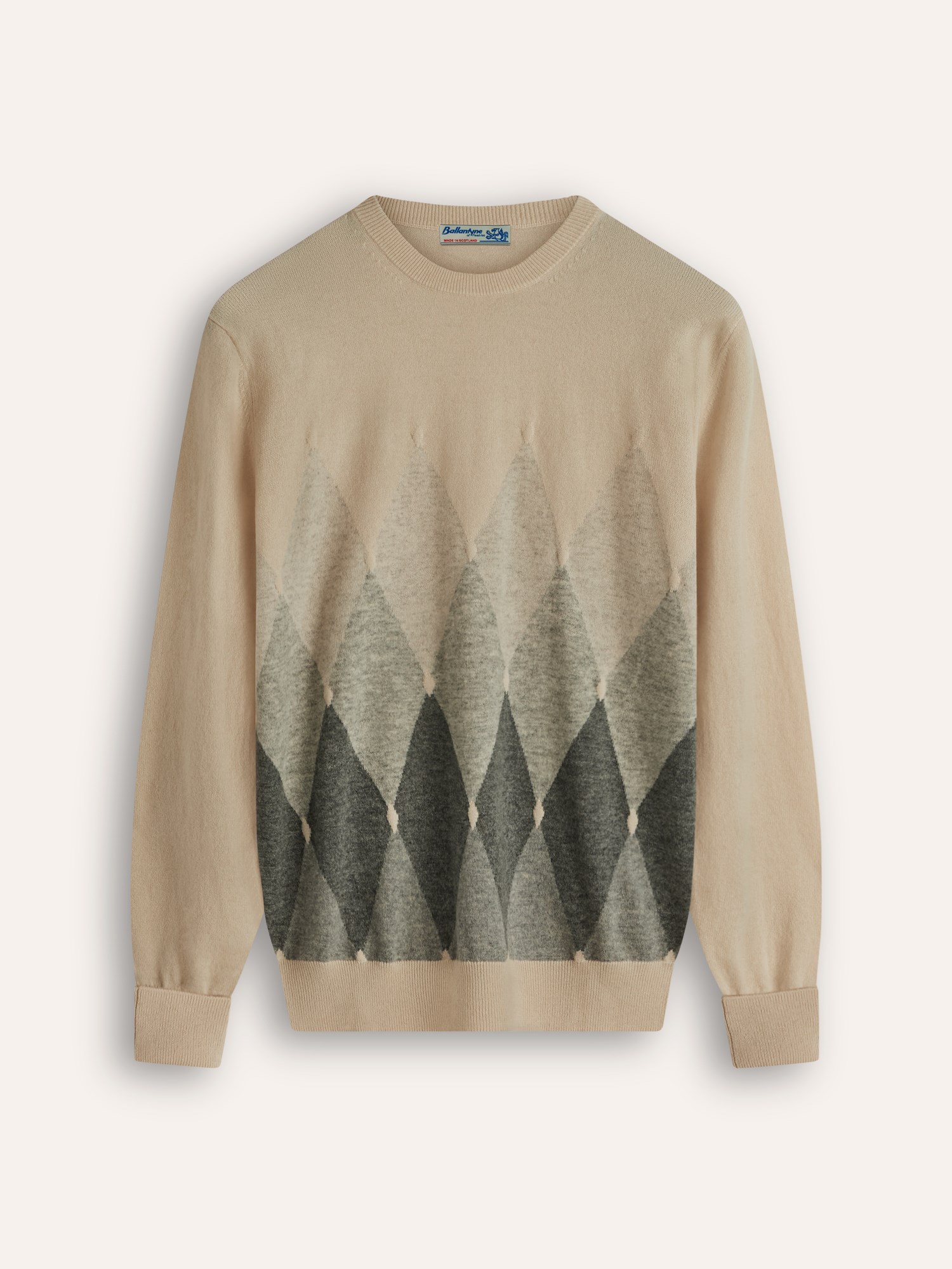 Ballantyne UOMO MAGLIA GIROCOLLO DIAMOND IN 100% CASHMERE - COD. B2P000 7K0A8 98033