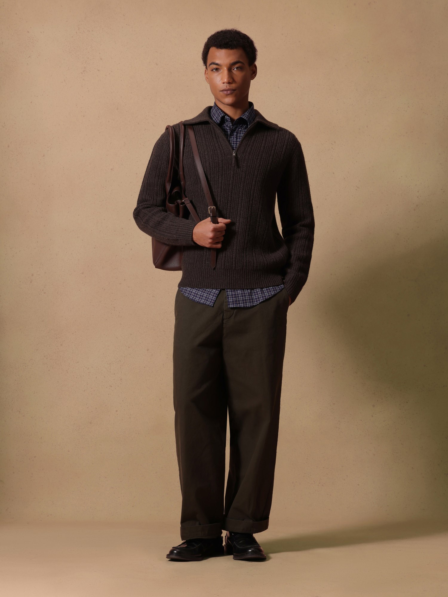 Ballantyne MAGLIA UOMO MEZZA ZIP IN PURA LANA - COD. B2W261 7W030 14724