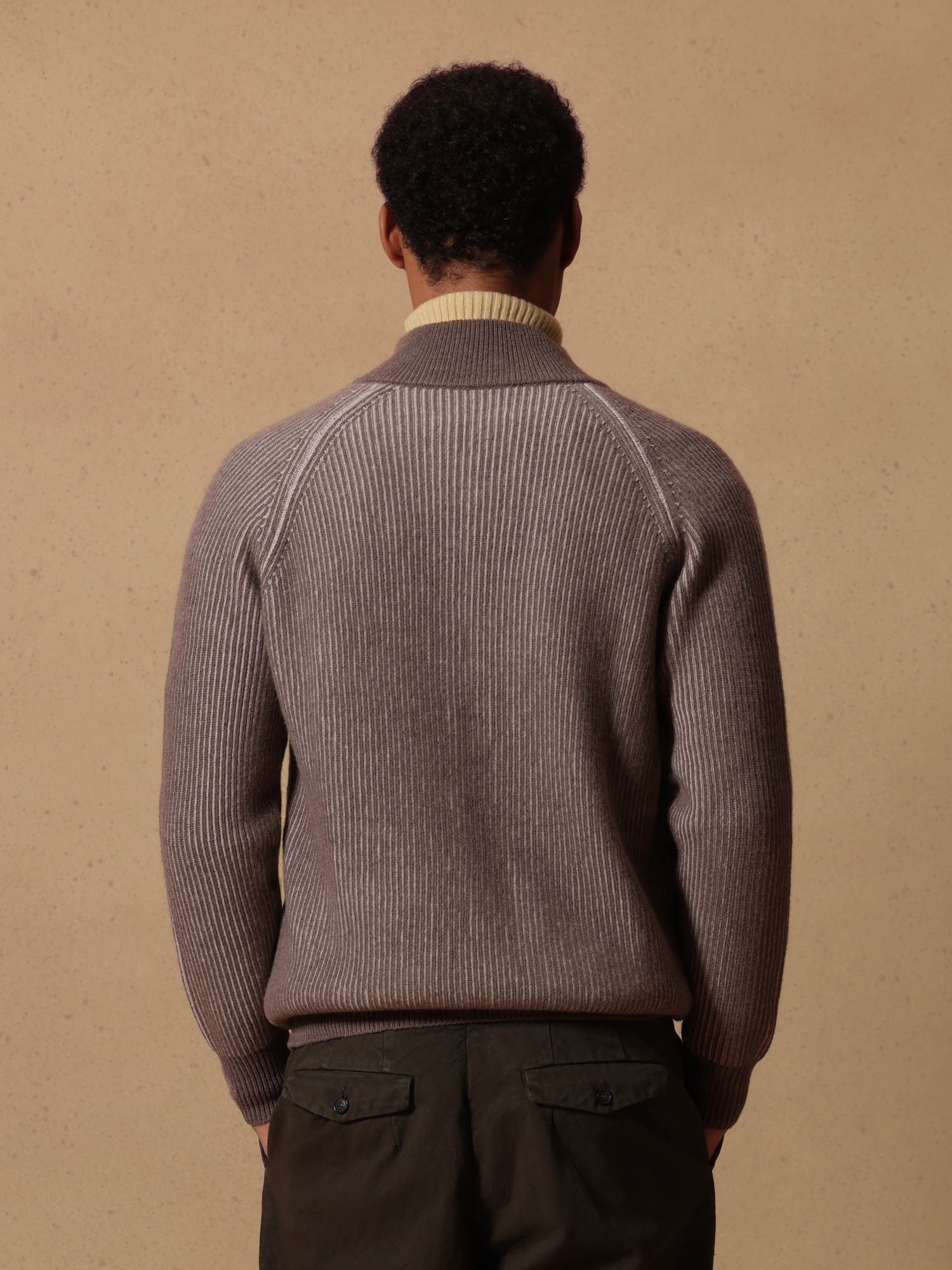Ballantyne MENS RIBBED ZIPPED CARDIGAN IN 100% WOOL - COD. B2K174 7W027 94554