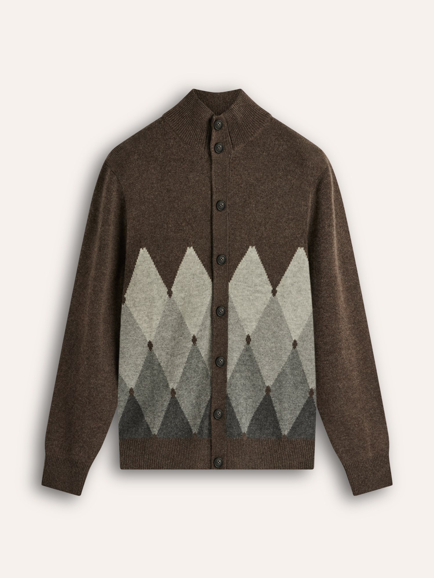 Ballantyne HERREN-STRICKJACKE MIT RAUTENMUSTER AUS 100% KASCHMIR - COD. B2K146 7K0A8 94547
