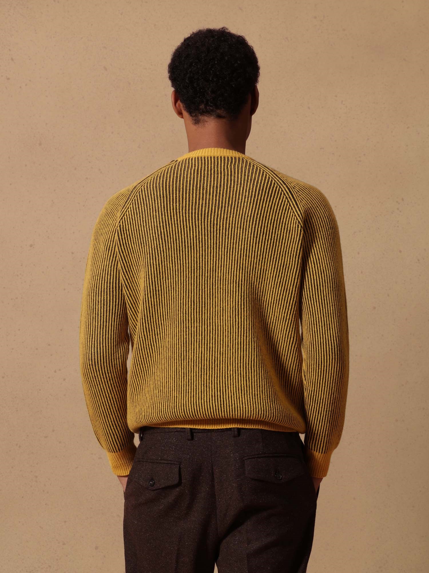 Ballantyne HERREN-RUNDHALS-RIPPSTRICKPULLOVER AUS 100% WOLLE - COD. B2P252 7W027 90504