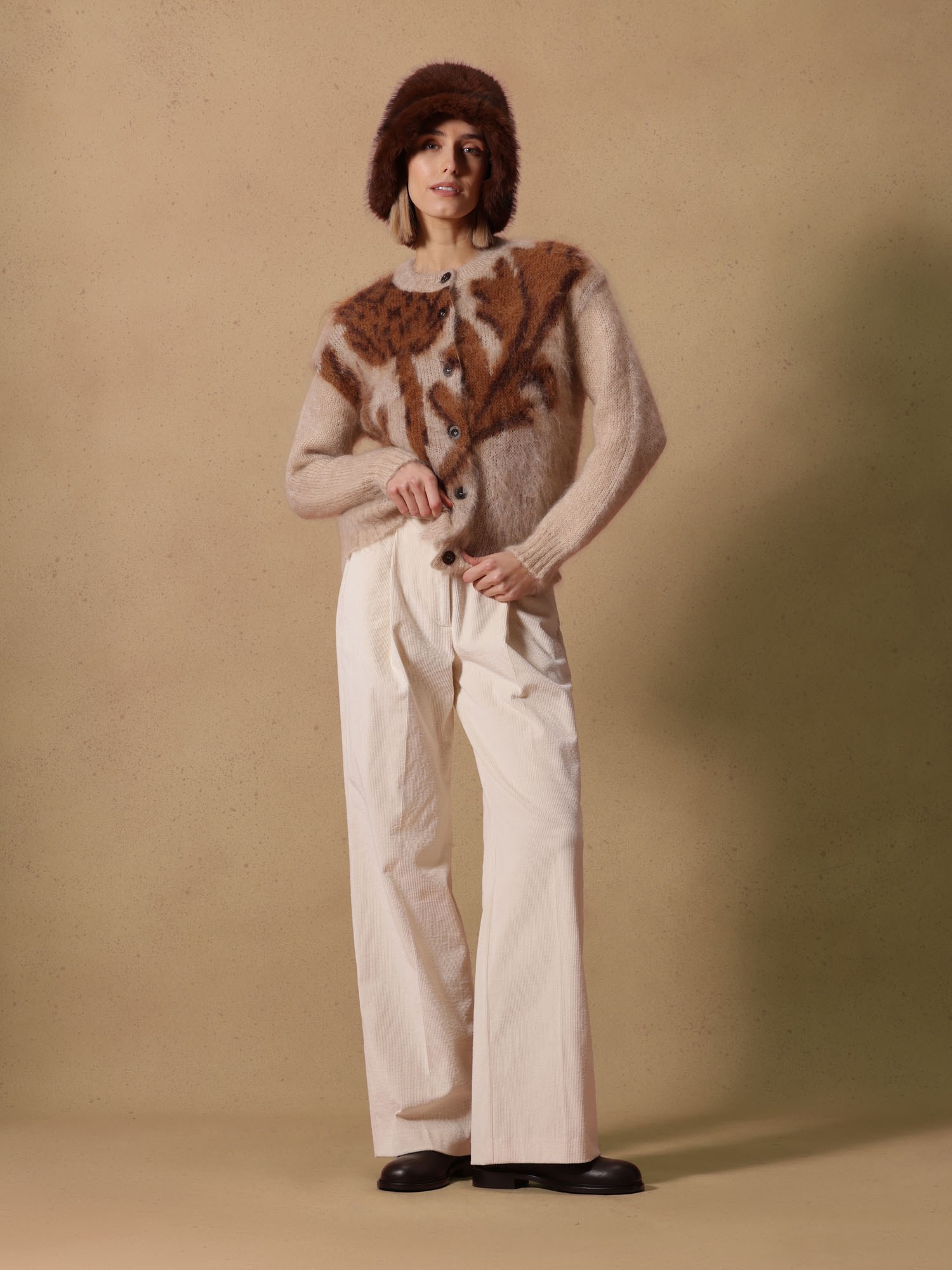 Ballantyne WOMENS CARDIGAN IN MOHAIR WOOL BLEND - COD. B1K430 3W059 94638