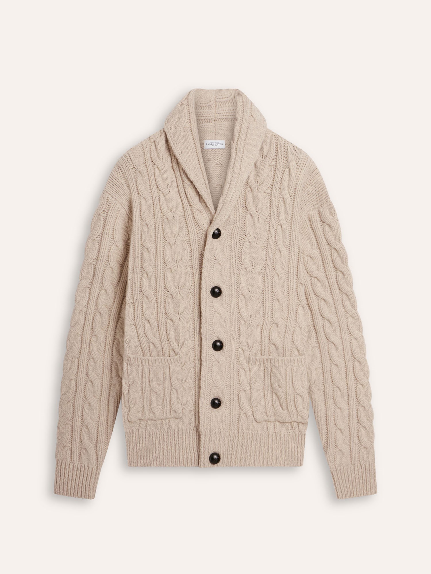 Ballantyne MENS BRAIDED CARDIGAN IN 100% WOOL - COD. B2K229 3W054 10171