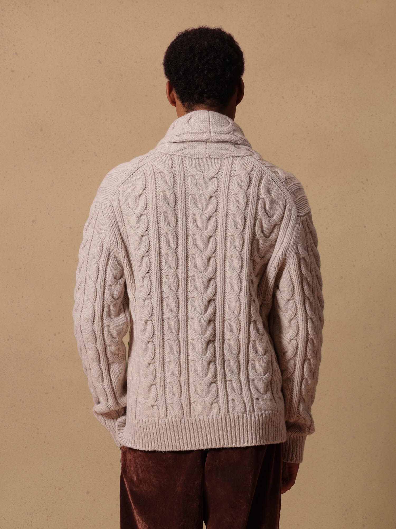 Ballantyne MENS BRAIDED CARDIGAN IN 100% WOOL - COD. B2K229 3W054 10171