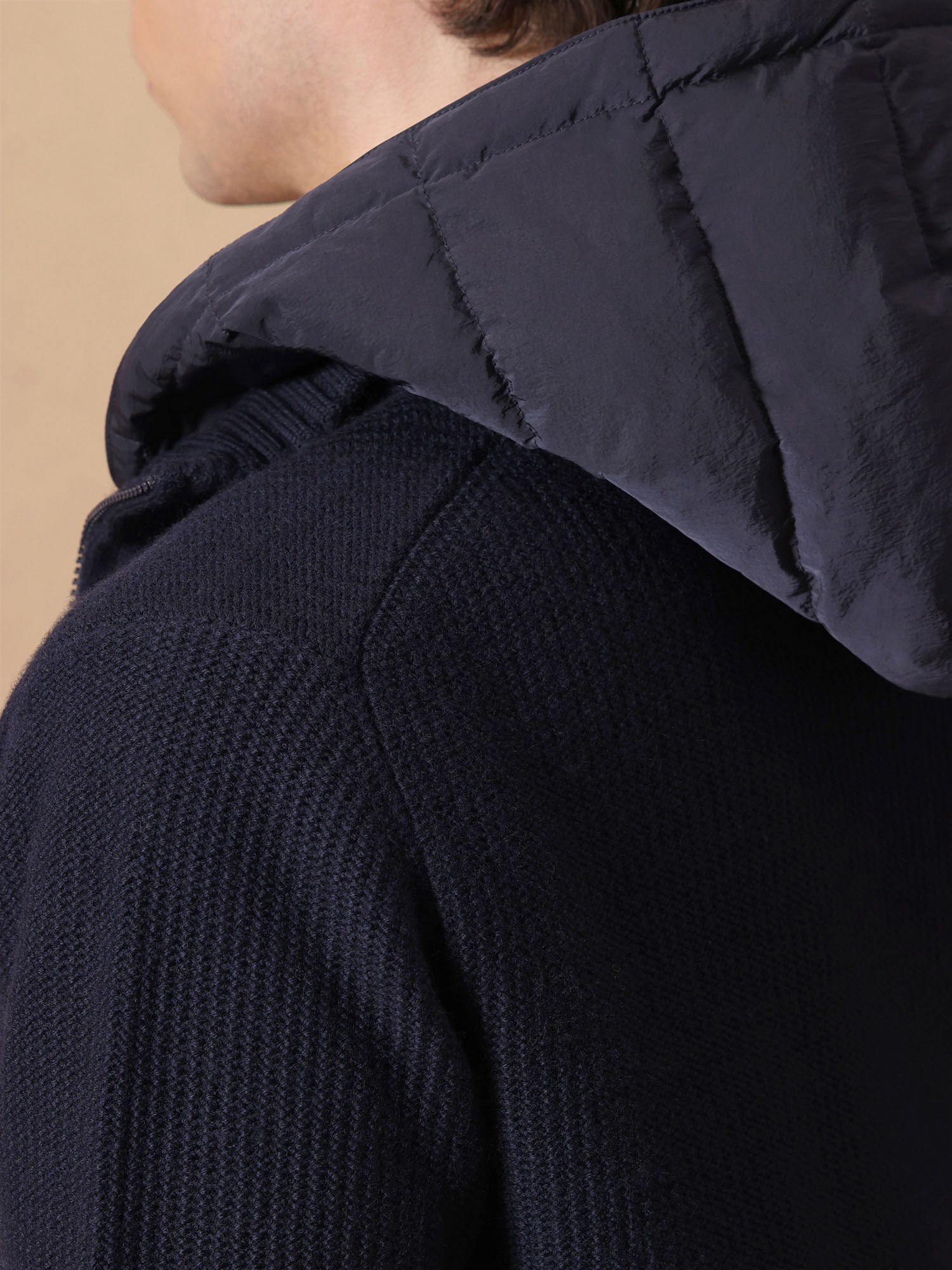 Ballantyne UOMO CARDIGAN CON CAPPUCCIO IN 100% LANA - COD. B2K227 7W019 13777