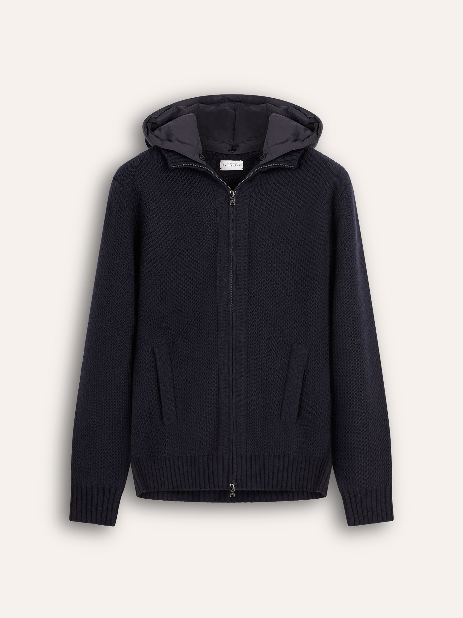 Ballantyne MENS HOODED CARDIGAN IN 100% WOOL - COD. B2K227 7W019 13777