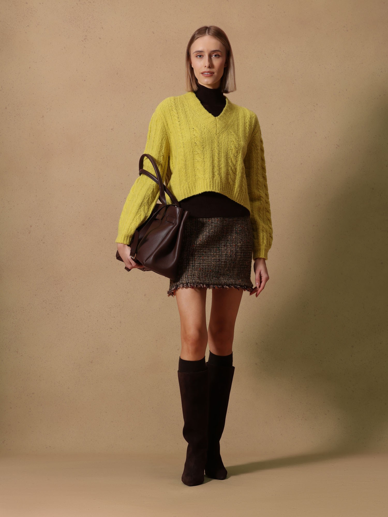 Ballantyne DONNA MAGLIA CON SCOLLO A V CROPPED - COD. B1P899 3W057 10504