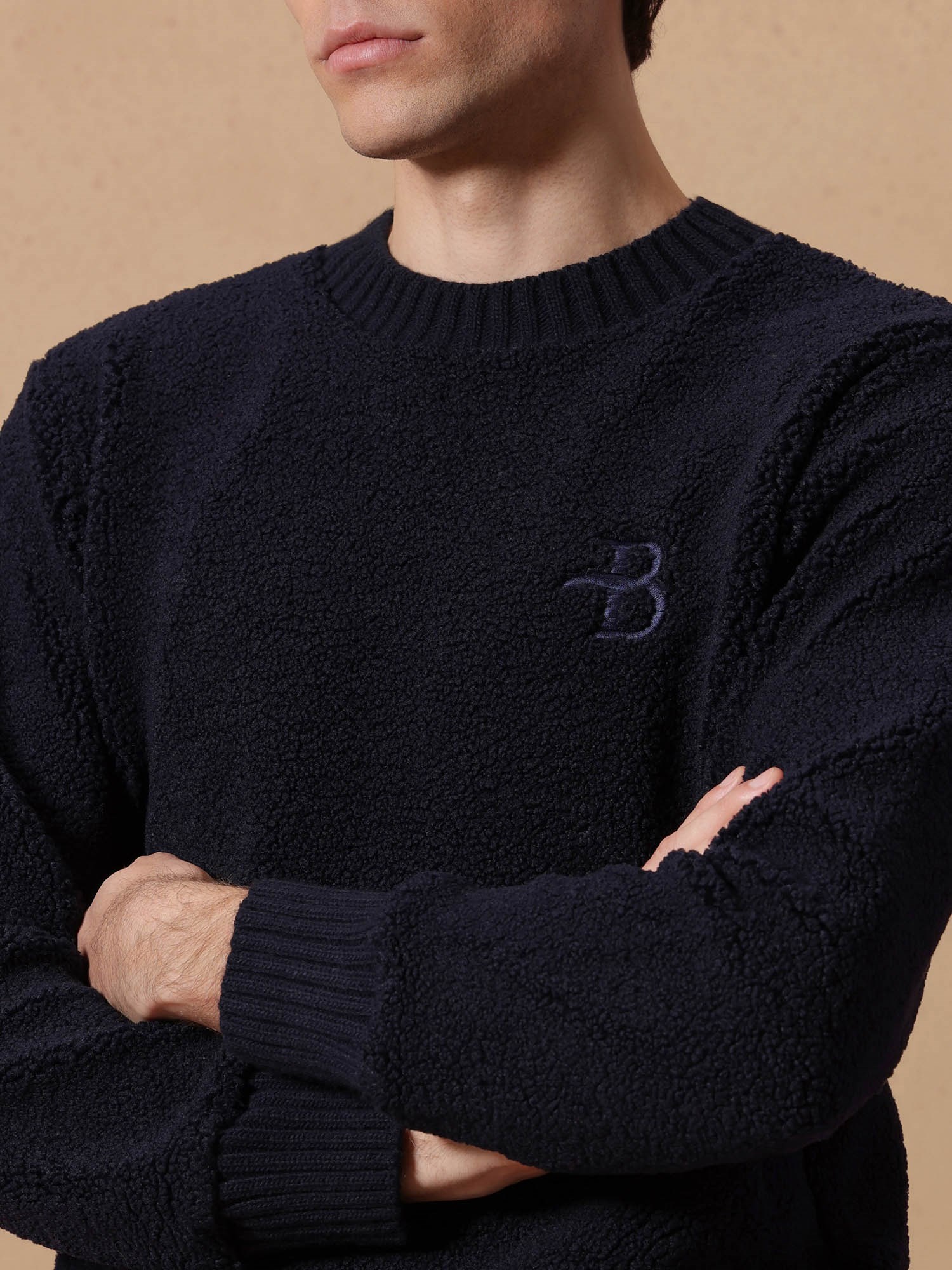 Ballantyne MEN'S TEDDY SWEATER WITH LOGO - COD. BMW185 UPL46 13777