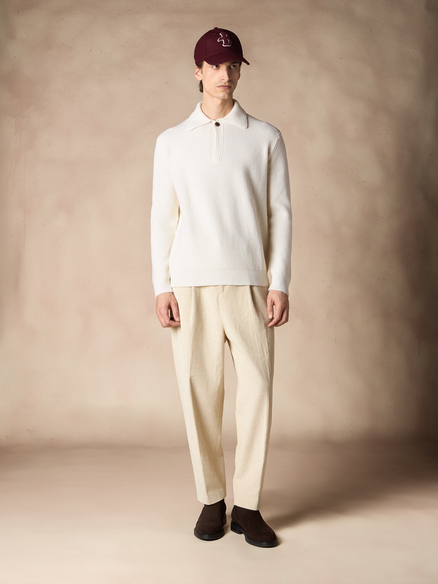 Ballantyne POLO A MANICHE LUNGHE IN 100% LANA - COD. B2W201 7W067 10144