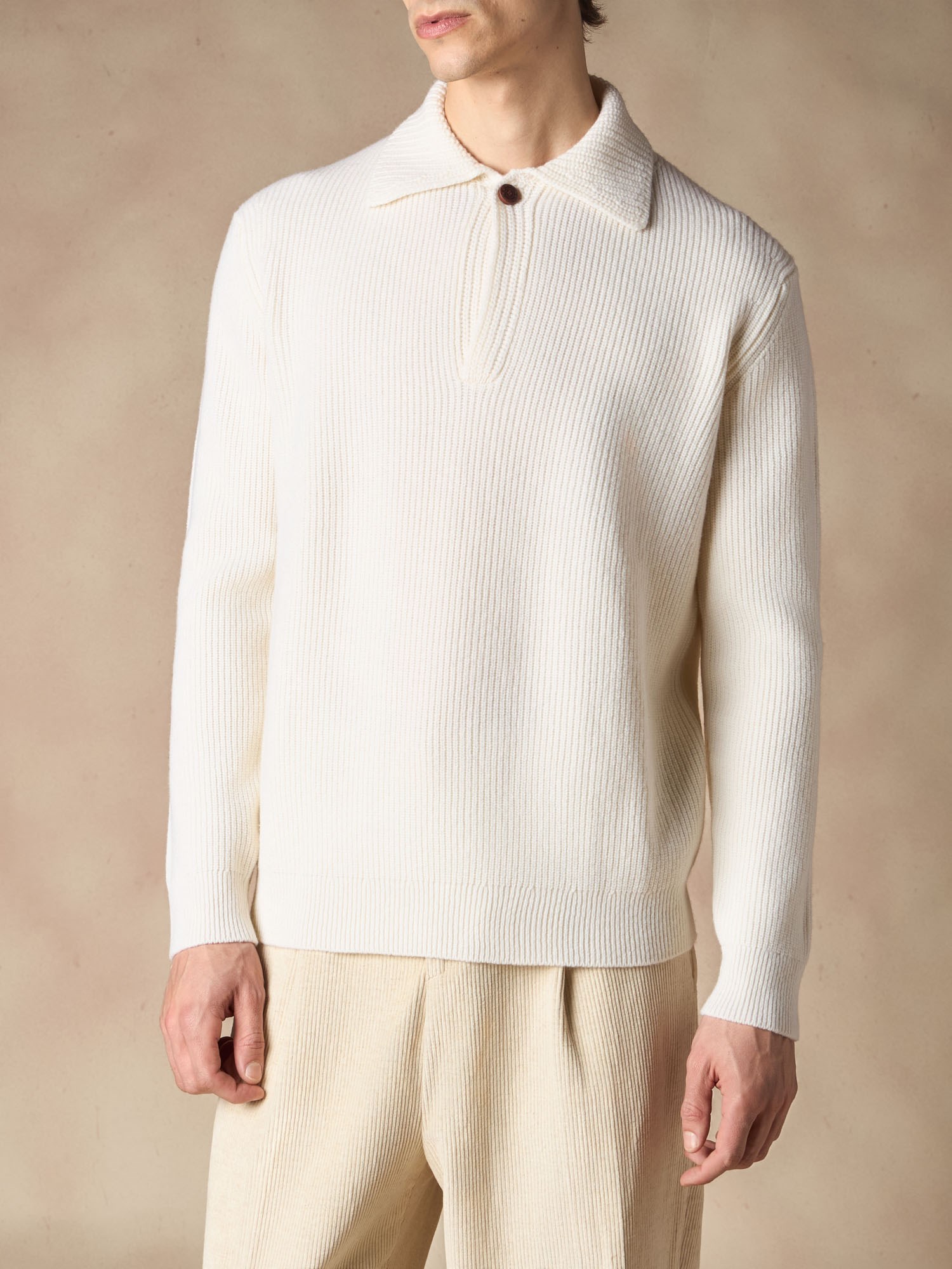 Ballantyne POLO A MANICHE LUNGHE IN 100% LANA - COD. B2W201 7W067 10144